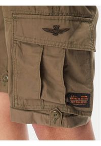 Aeronautica Militare Szorty materiałowe 251BE250CT3501 Khaki Regular Fit. Kolor: brązowy. Materiał: bawełna #5