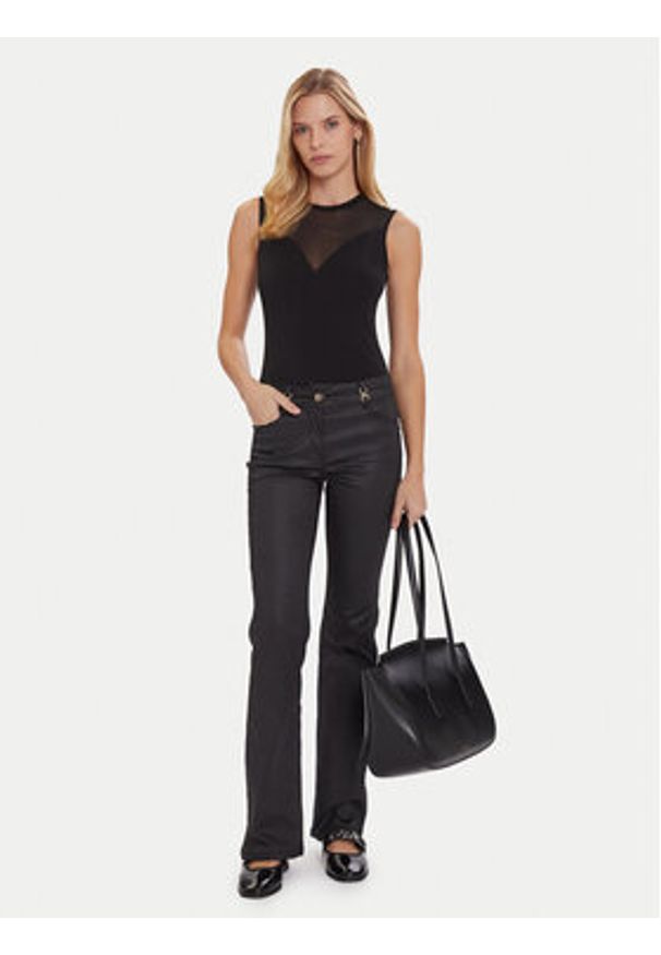 Morgan Bluzka 252-DIMARA Czarny Slim Fit. Kolor: czarny. Materiał: syntetyk