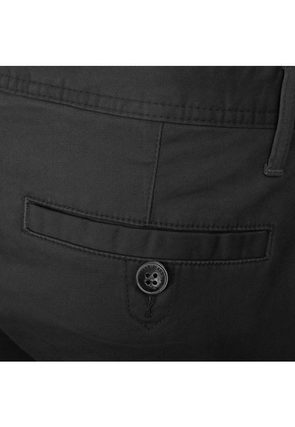 Bawełniane Spodnie z Bocznymi Kieszeniami (Cargo) - Pako Jeans - Czarne. Kolor: czarny. Materiał: bawełna, elastan