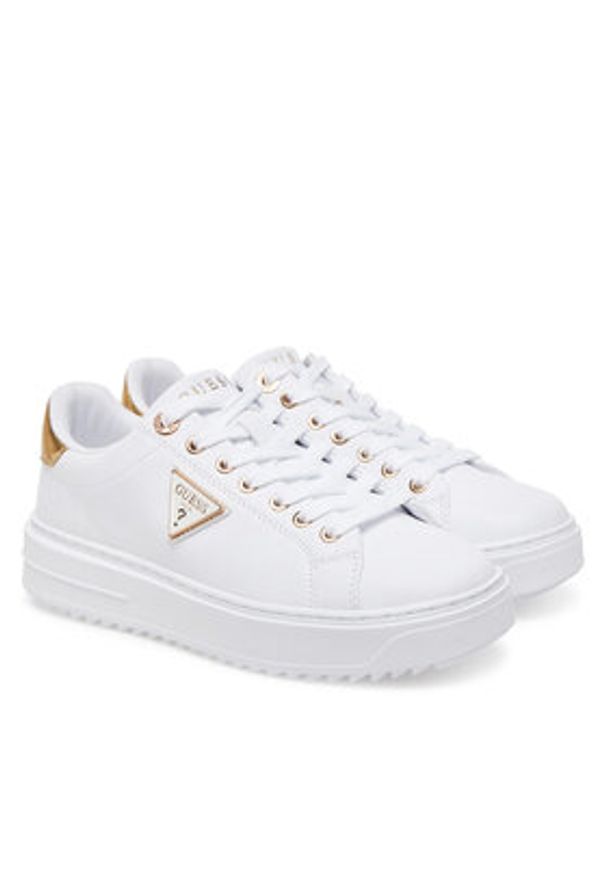 Guess Sneakersy FLJD12 LEA12 Biały. Kolor: biały. Materiał: skóra