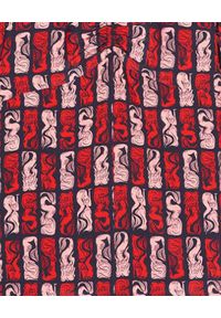 Kenzo - KENZO - Jedwabna bluzka w syreny. Kolor: czerwony. Materiał: jedwab. Długość rękawa: długi rękaw. Długość: długie. Wzór: aplikacja #6