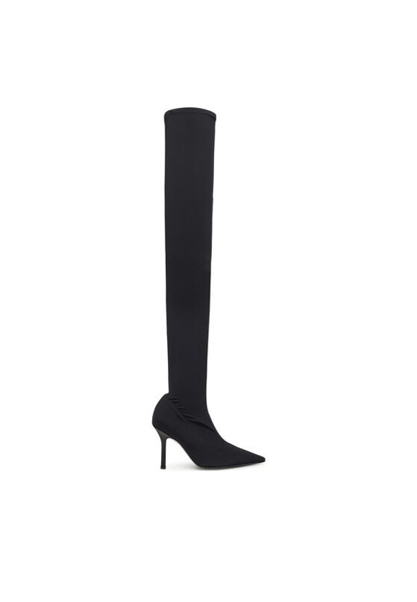 Patrizia Pepe Kozaki 8Y0127 J346 Czarny. Kolor: czarny. Materiał: materiał