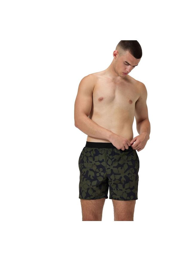 Spodenki szorty plażowe na basen męskie Speedo Print Voley. Kolor: zielony. Wzór: nadruk