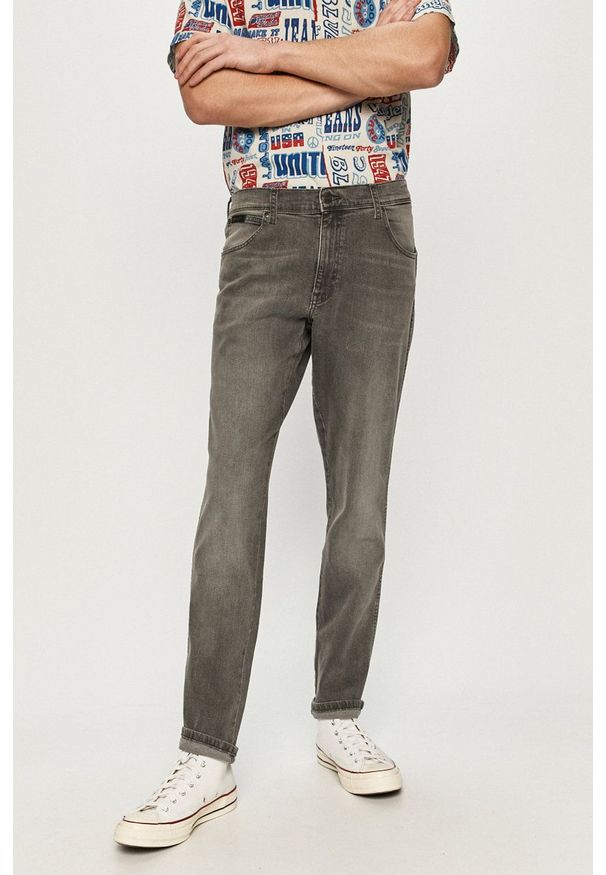 Wrangler - Jeansy Texas Taper. Kolor: szary
