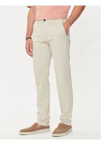 BOSS - Boss Chinosy Chino_Slim 50510933 Beżowy Slim Fit. Kolor: beżowy. Materiał: bawełna #1