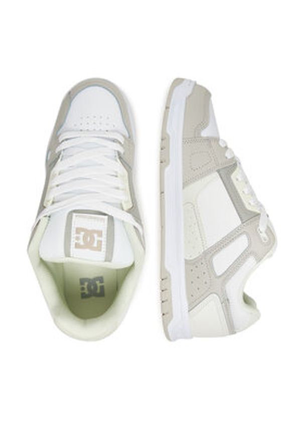 DC Sneakersy STAG DC01813110 Beżowy. Kolor: beżowy. Materiał: skóra