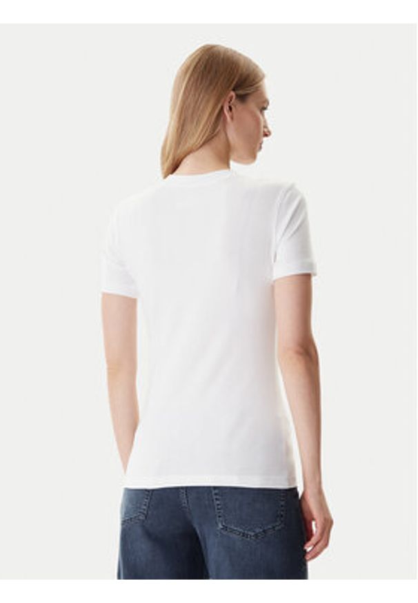 Versace Jeans Couture T-Shirt 79HAHT01 CJ03T Biały Regular Fit. Kolor: biały. Materiał: bawełna