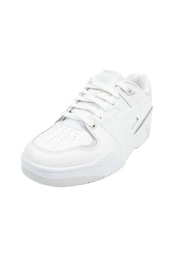 Puma - Męskie Skórzane Buty Sportowe Slipstream. Kolor: biały. Materiał: skóra. Sport: turystyka piesza