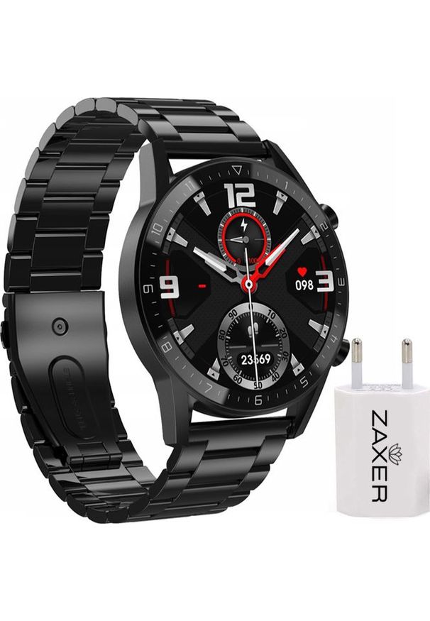 Czarny zegarek ZAXER smartwatch