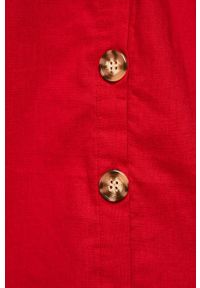 medicine - Medicine - Sukienka Tapestry Stripes. Kolor: czerwony. Materiał: bawełna, wiskoza, lyocell, tkanina, len. Długość rękawa: na ramiączkach. Wzór: gładki. Typ sukienki: rozkloszowane. Długość: midi #3