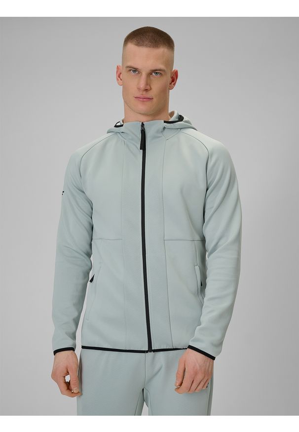 4f - 4F Bluza treningowa regular szybkoschnąca męska - miętowa S. Kolor: turkusowy. Materiał: materiał