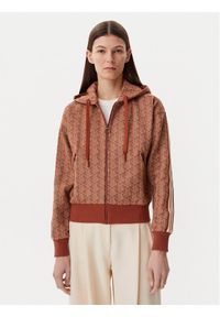 Lacoste Bluza SF7606 Brązowy Regular Fit. Kolor: brązowy. Materiał: syntetyk, bawełna