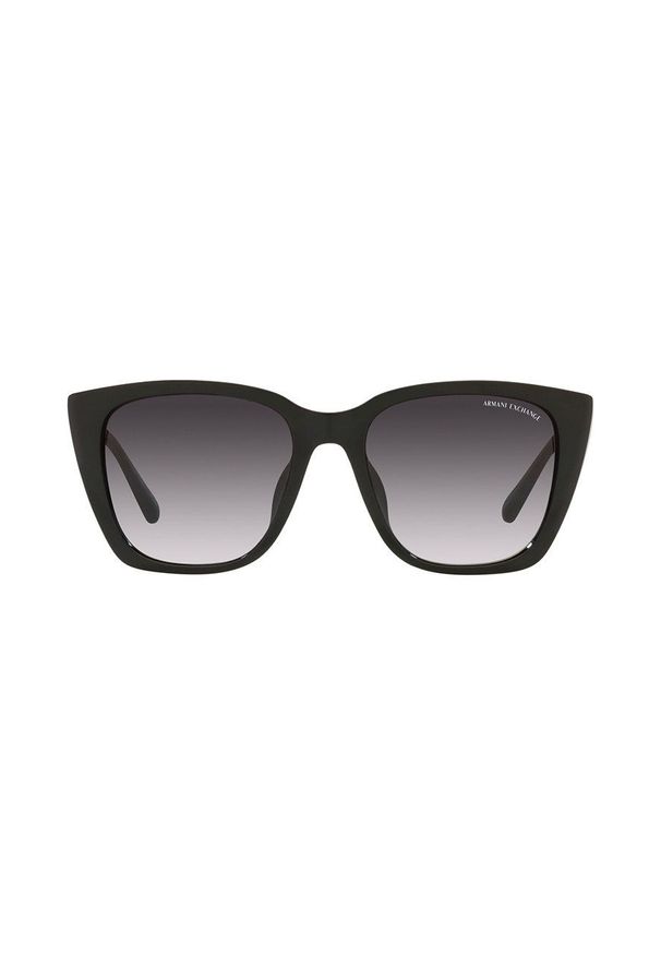 Armani Exchange okulary przeciwsłoneczne damskie kolor czarny. Kolor: czarny