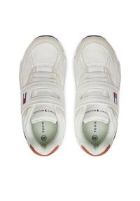 TOMMY HILFIGER - Tommy Hilfiger Sneakersy Low Cut Lace-Up/Velcro Sneaker T1B9-33386-1729 M Biały. Kolor: biały. Materiał: skóra #5