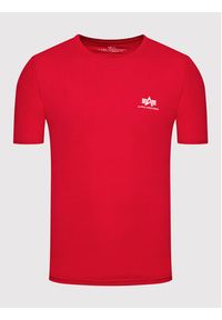 Alpha Industries T-Shirt Backprint 128507 Czerwony Regular Fit. Kolor: czerwony. Materiał: bawełna #4