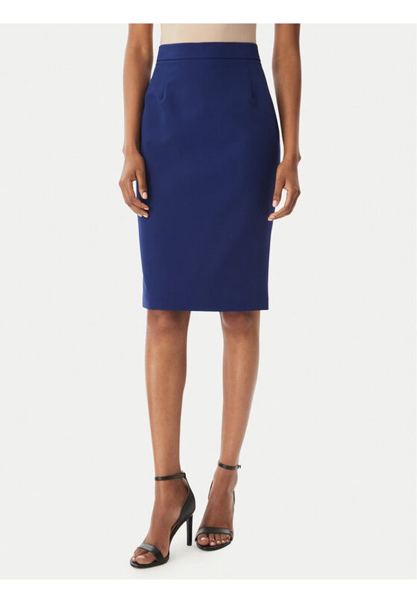 Maryley Spódnica mini 26EB710/43FR Granatowy Regular Fit. Kolor: niebieski. Materiał: syntetyk
