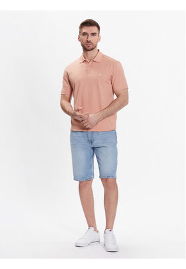 Quiksilver Polo Essentials EQYKT04094 Różowy Regular Fit. Typ kołnierza: polo. Kolor: różowy. Materiał: bawełna