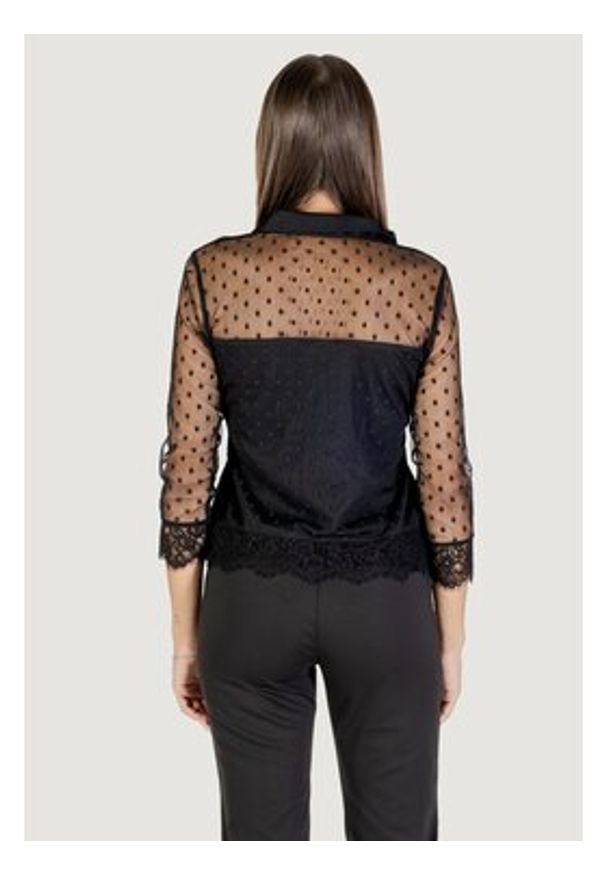 Morgan Bluzka 252-TEREZA Czarny Slim Fit. Kolor: czarny. Materiał: syntetyk