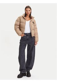Calvin Klein Jeans Kurtka puchowa Graphic Logo LV047D503G Beżowy Regular Fit. Kolor: beżowy. Materiał: syntetyk #5