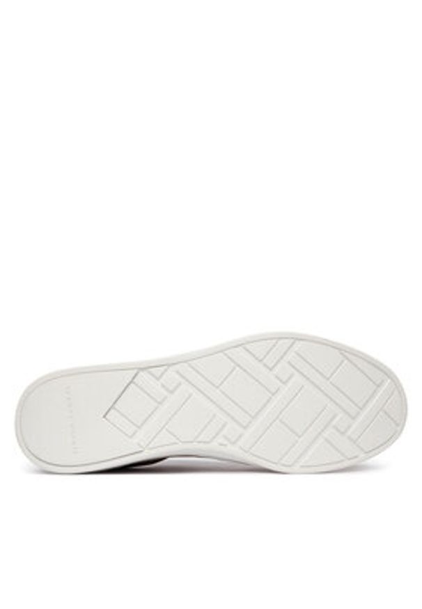 TOMMY HILFIGER - Tommy Hilfiger Sneakersy Th Lo Lux 1A2 Cognac FM0FM05870 Brązowy. Kolor: brązowy. Materiał: skóra