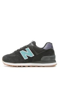 New Balance Sneakersy WL574RA Czarny. Kolor: czarny. Materiał: zamsz, skóra. Model: New Balance 574