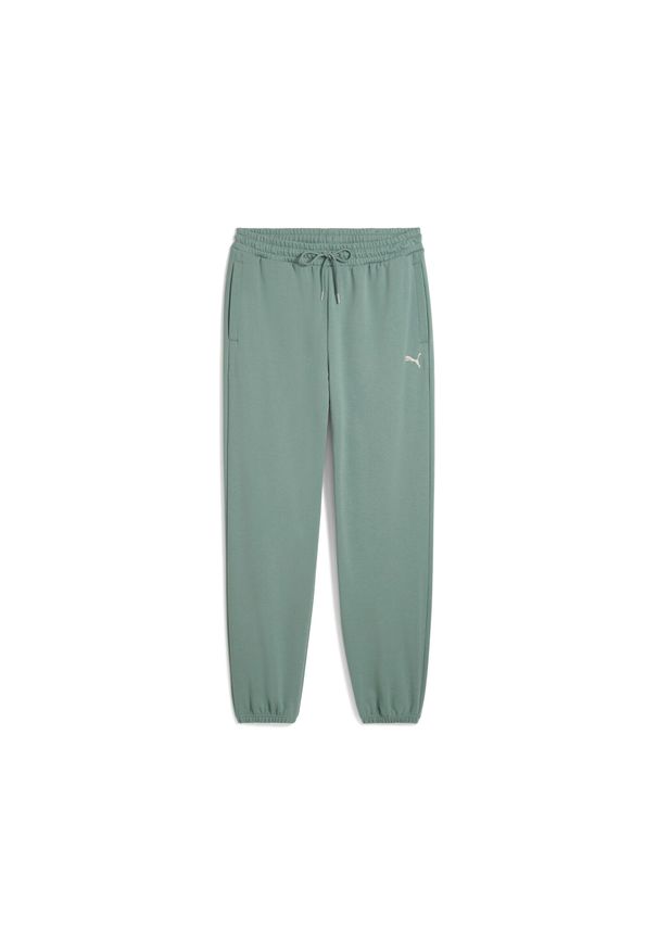 Spodnie dresowe Puma Essentials Relaxed TR CL. Kolor: zielony. Materiał: dresówka. Styl: elegancki