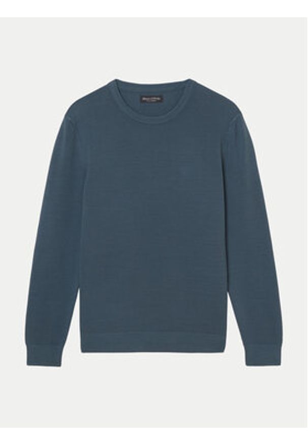 Marc O'Polo Sweter M26 5023 60074 Niebieski Regular Fit. Typ kołnierza: polo. Kolor: niebieski. Materiał: bawełna