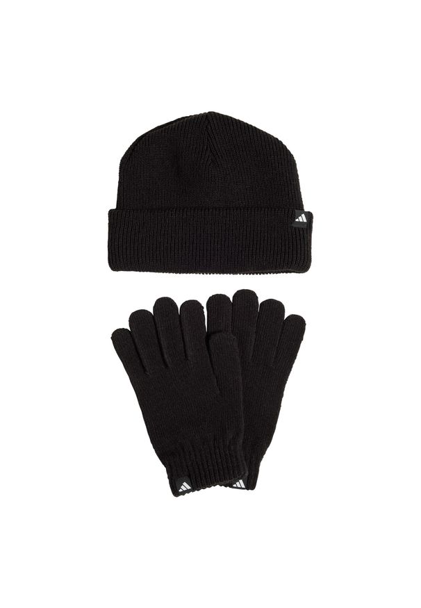 Adidas - Zestaw Glove + Beanie. Kolor: biały, wielokolorowy, czarny