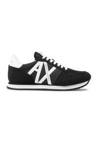 Armani Exchange - ARMANI EXCHANGE Czarno-białe sneakersy. Kolor: czarny #7