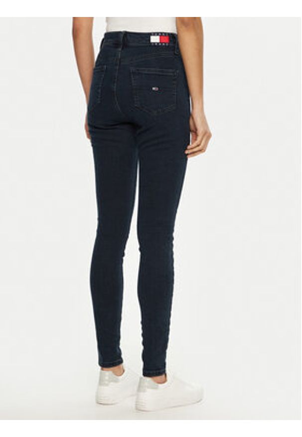 Tommy Jeans Jeansy Sylvia DW0DW20217 Granatowy Skinny Fit. Kolor: niebieski