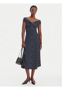 MICHAEL Michael Kors Sukienka codzienna MR683GLKA7 Granatowy Regular Fit. Okazja: na co dzień. Kolor: niebieski. Materiał: syntetyk. Typ sukienki: proste. Styl: casual #4