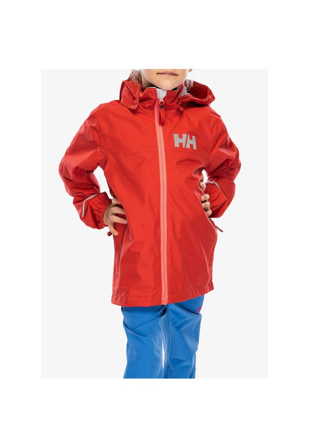 Kurtka przeciwdeszczowa dziecięca Helly Hansen Juell Rain Jacket. Kolor: czerwony