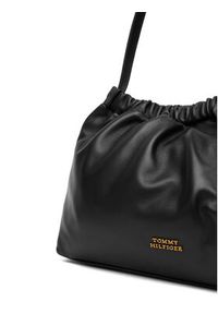 TOMMY HILFIGER - Tommy Hilfiger Torebka Soft Leather Shoulder Bag AW0AW18307 Czarny. Kolor: czarny. Materiał: skórzane #5