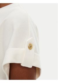 TOMMY HILFIGER - Tommy Hilfiger T-Shirt Gold Button WW0WW45628 Biały Regular Fit. Kolor: biały. Materiał: bawełna #5