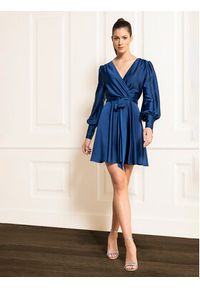 Swing Sukienka koktajlowa 5AE05300 Granatowy Regular Fit. Kolor: niebieski. Materiał: syntetyk. Styl: wizytowy #6