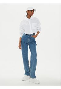 Calvin Klein Jeans Koszula J20J222614 Biały Cropped Fit. Kolor: biały. Materiał: bawełna