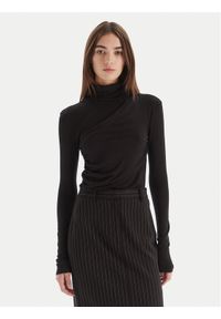 Patrizia Pepe Bluzka 2M4478 J337 Czarny Regular Fit. Kolor: czarny. Materiał: syntetyk #1