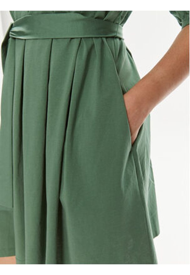 Weekend Max Mara Sukienka codzienna Jumbo 2415621072 Zielony Regular Fit. Okazja: na co dzień. Kolor: zielony. Materiał: bawełna. Typ sukienki: proste. Styl: casual