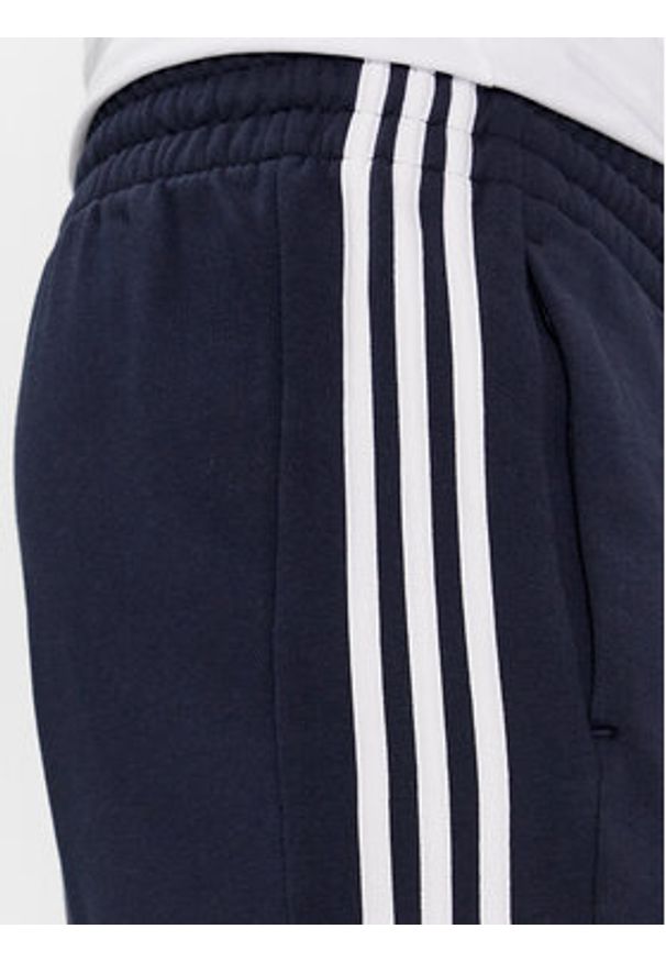 Adidas - adidas Szorty sportowe Essentials French Terry 3-Stripes Shorts IC9436 Niebieski Regular Fit. Kolor: niebieski. Materiał: bawełna. Styl: sportowy