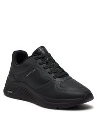 skechers - Skechers Sneakersy Mile Makers 155570/BBK Czarny. Kolor: czarny. Materiał: skóra #2