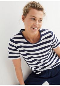 bonprix - T-shirt z okrągłym dekoltem, z bawełny (2 szt.). Kolor: biały. Materiał: bawełna. Długość rękawa: krótki rękaw. Długość: krótkie. Styl: klasyczny #2