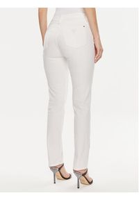 Guess Spodnie materiałowe Girly W4RA16 WFXDA Biały Slim Fit. Kolor: biały. Materiał: bawełna