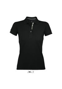 SOL'S - Damska koszulka polo Sol's Portland. Typ kołnierza: polo. Kolor: czarny #1