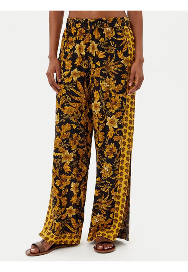 SELMARK - Selmark Spodnie palazzo BM275 Czarny Relaxed Fit. Kolor: czarny. Materiał: wiskoza