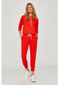 Polo Ralph Lauren - Spodnie. Kolor: czerwony. Materiał: dzianina. Wzór: gładki #3