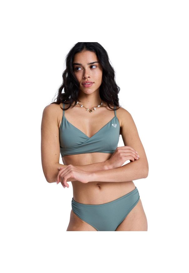 Roxy - Stanik bikini typu bralette dla Kobiety SOLID ESSENTIALS Zielony. Kolor: zielony. Materiał: tkanina, poliester, elastan