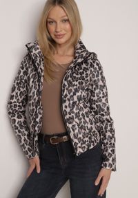 Born2be - Różowa Panterkowa Kurtka Przejściowa w Panterkę z Odpinanym Kapturem Antolea. Kolor: różowy. Materiał: poliester, jeans. Wzór: motyw zwierzęcy. Styl: klasyczny #6