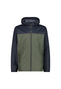 Kurtka przeciwdeszczowa z kapturem CMP. Typ kołnierza: kaptur. Kolor: zielony. Sport: turystyka piesza #1
