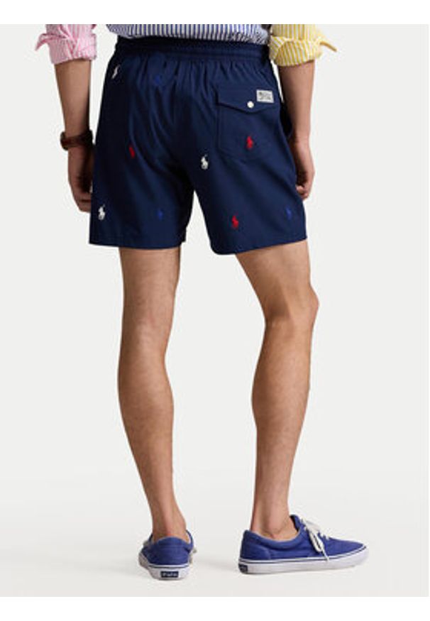 Polo Ralph Lauren Szorty materiałowe 710957786001 Granatowy Classic Fit. Kolor: niebieski. Materiał: syntetyk