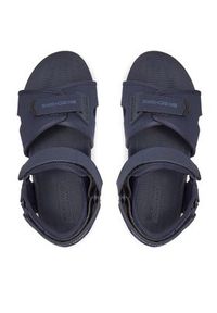 skechers - Skechers Sandały Go Consistent Sandal-Tributary 229097/NVBK Granatowy. Kolor: niebieski. Materiał: skóra